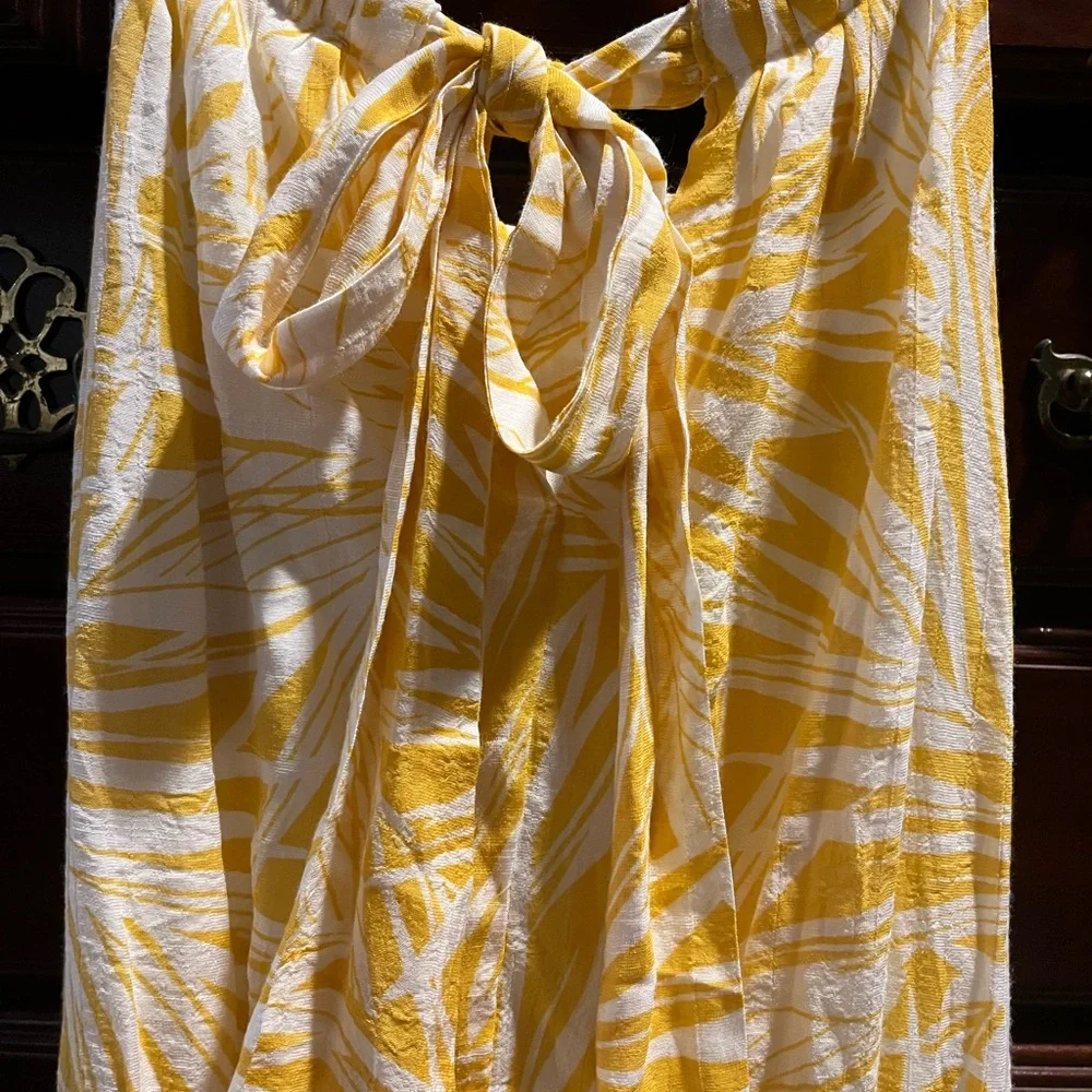 Indigo Rose Sunny Yellow Patterned Dress - Picture 5 of 8
